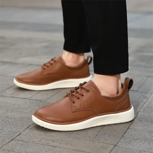 2025 Spring Summer Men Shoes Breathable High Quality Outdoor Footwear Class Leather Upper Anti-Slip Walking Training Sneakers