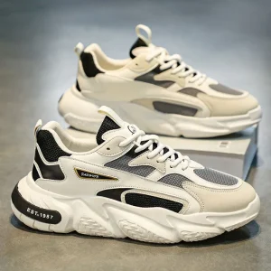 New Trend Men's Sneaker Platform Breathable Casual Shoes Mesh Lace Up Running Shoes Men Versatile Walking Shoe Zapatillas Hombre